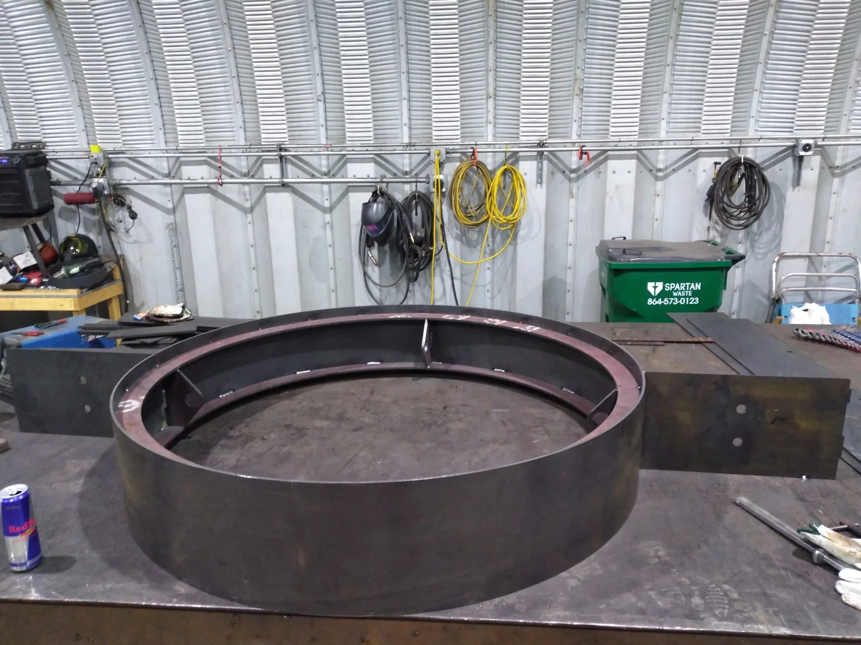 Rolled steel component in the Wofford workshop